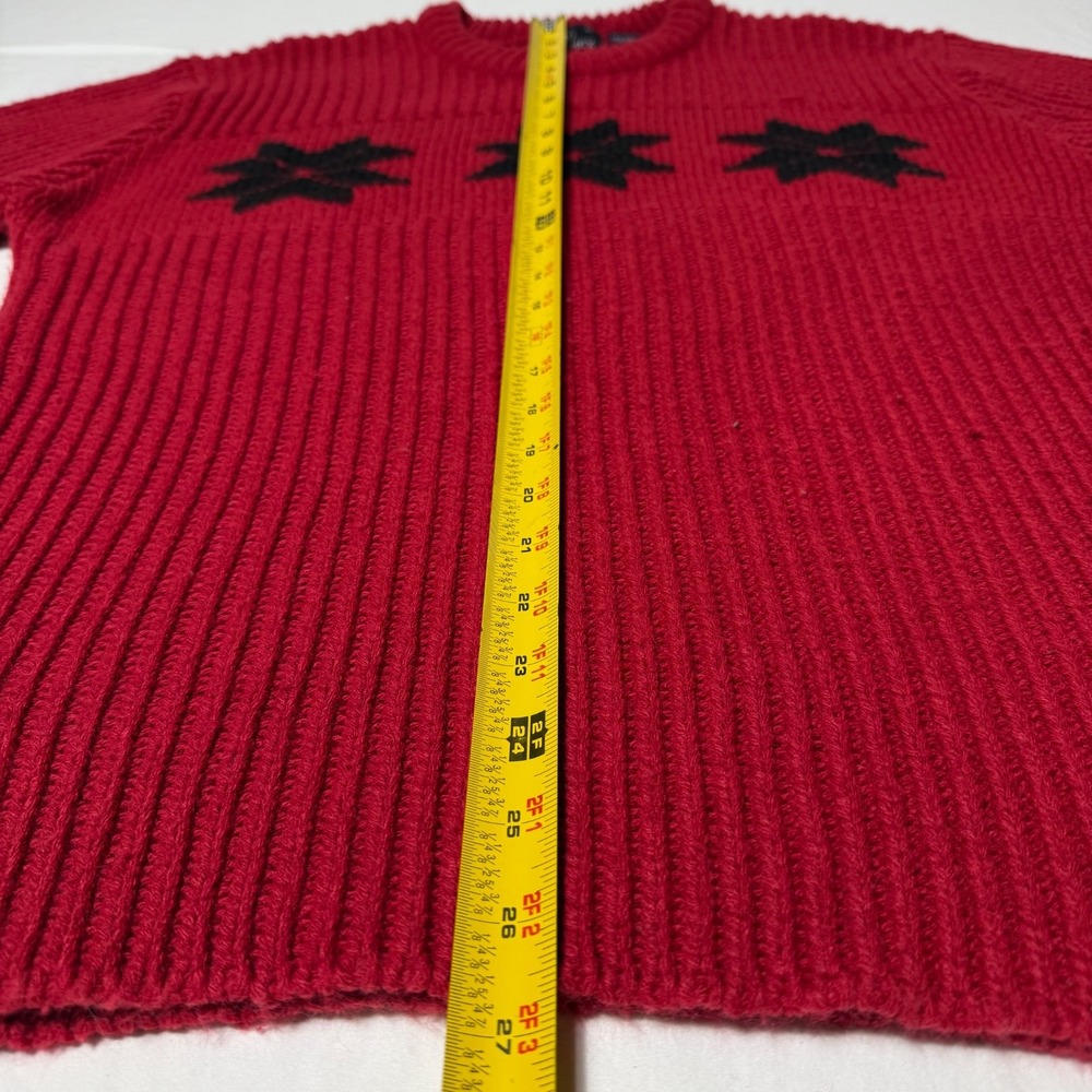 Vintage Jockey‎ Snowflake Sweater Acrylic Wool Blend Red Men's Size XL - Picture 7 of 7